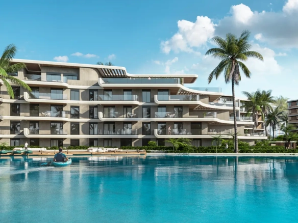Azul Garden Cap Cana 2‑bedroom apartment with lake view and tropical gardens