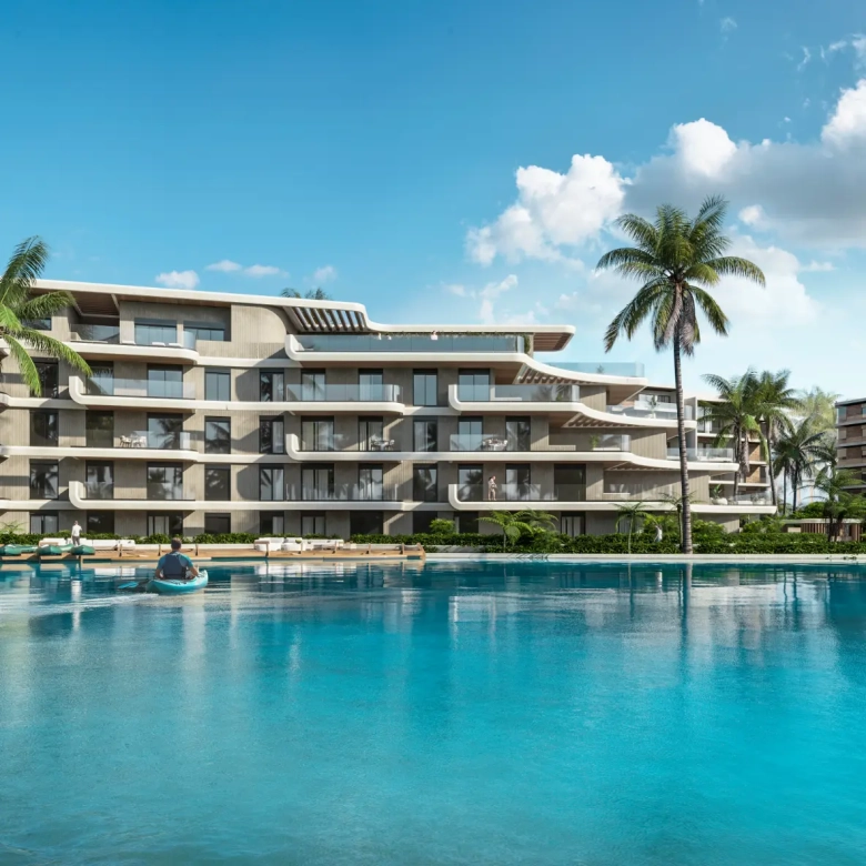 Azul Garden Cap Cana 2‑bedroom apartment with lake view and tropical gardens