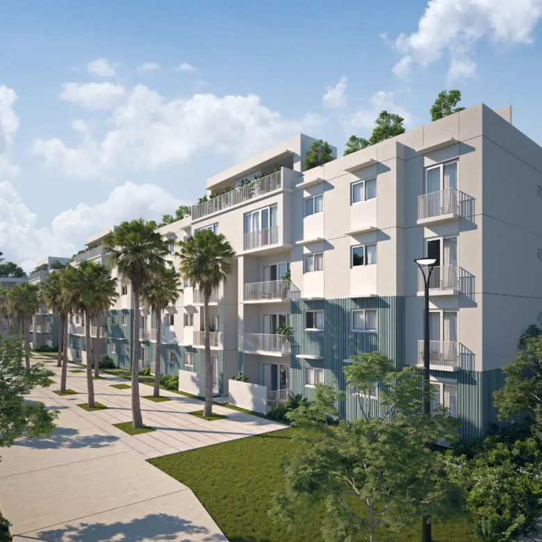 Modern two-bedroom penthouse with private rooftop terrace in Mallorca Village, La Romana.