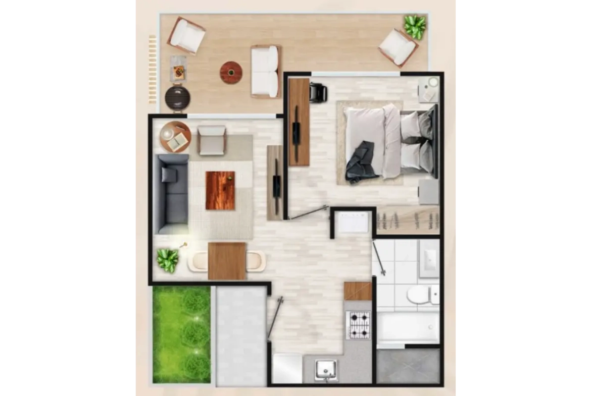 ID 4037 7 Palms Adventure One Bedroom Apartment for Sale with Backyard and Elevator in Vista Cana Punta Cana (25)