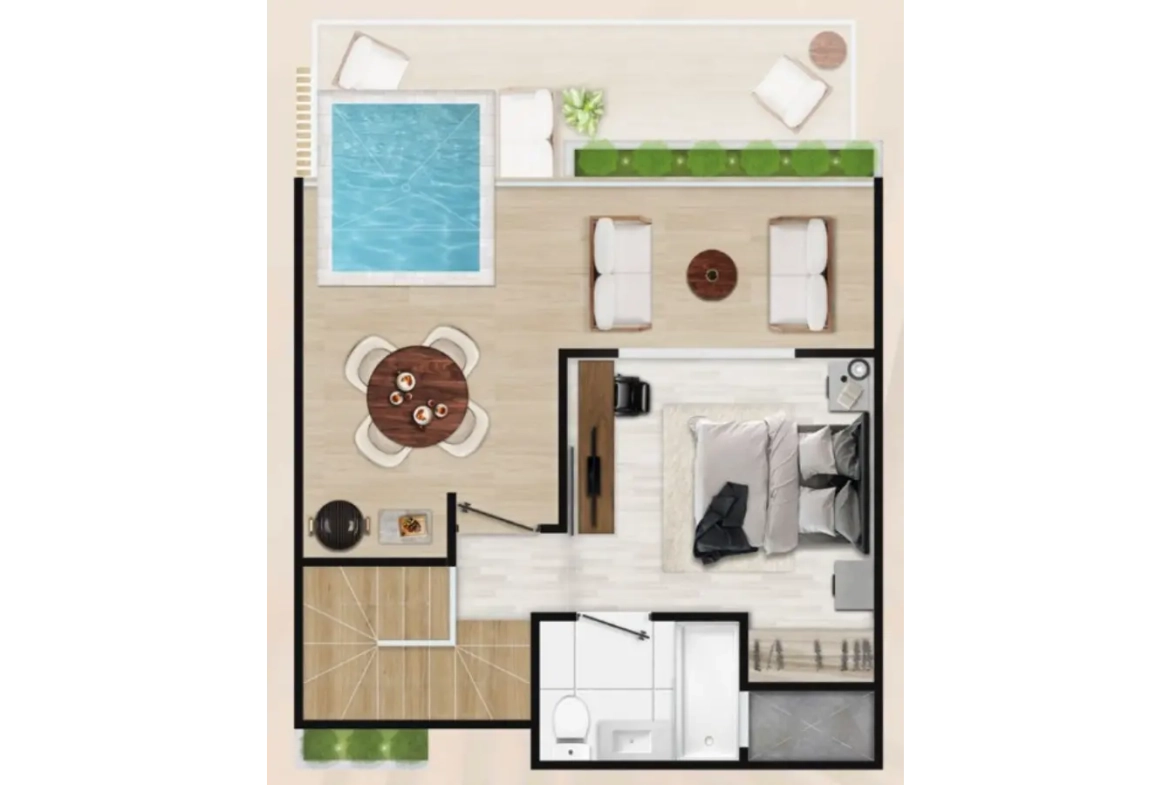 ID 4037 Spacious 2 Bedroom Penthouse for Sale at 7 Palms in Vista Cana with Large Terrace Jacuzzi & Elevator (27)