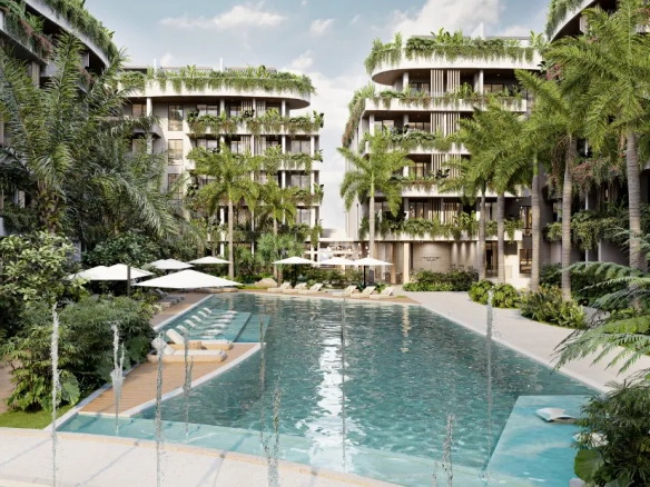 Palm Bayahibe three bedroom penthouse with jacuzzi terrace, green views, pool club and padel court in Bayahibe