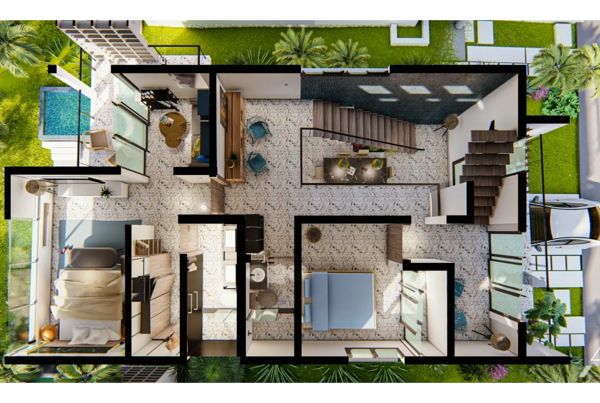 ID 4044 Ecos del Mar II 3 Bedroom Villa with Clubhouse and Gazebo in Punta Cana (14)