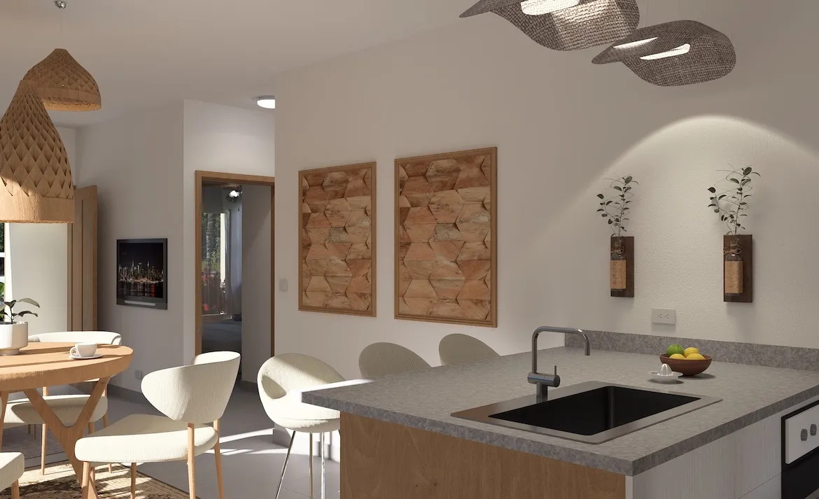 villa sole mio punta cana house for sale two bedrooms macao beach Desayunador