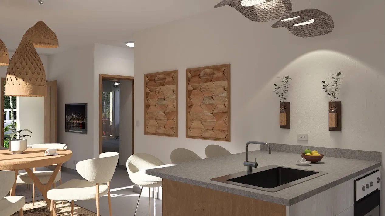 villa sole mio punta cana house for sale two bedrooms macao beach Desayunador