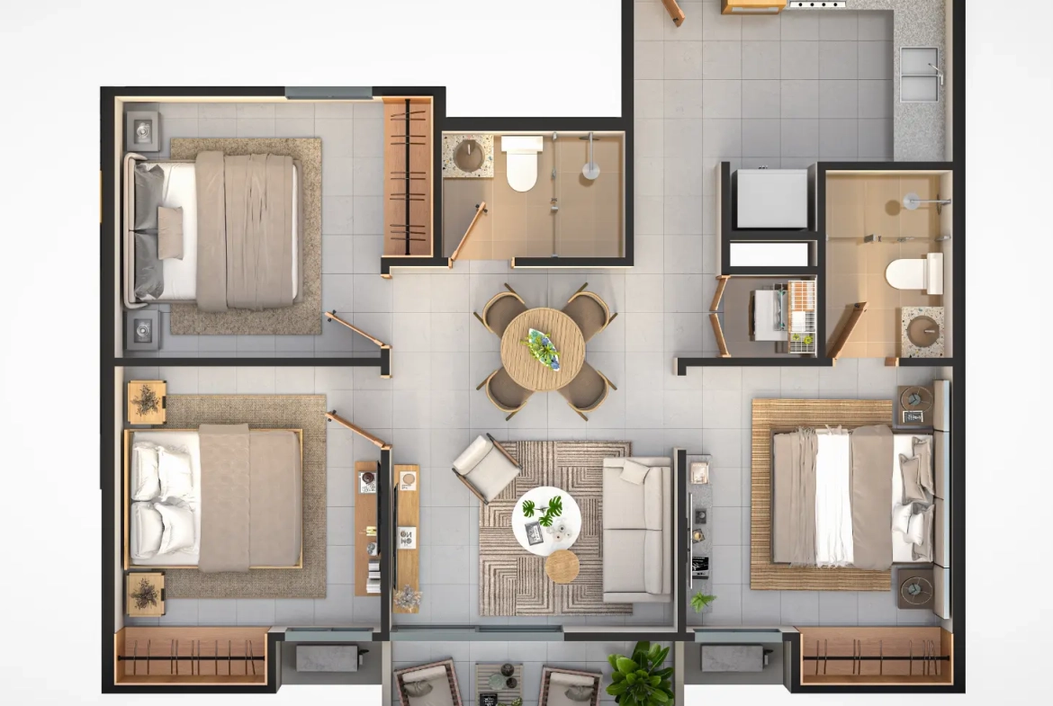 ID 4061 Spacious 3 Bedroom Smart Apartment with Dual Parking at Bavaro Island II Punta Cana (22)
