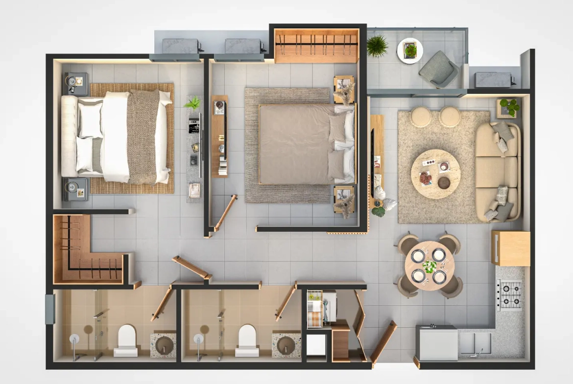 ID 4061 Stylish 2 Bedroom Apartment with Home Automation System at Bavaro Island II Pueblo Bávaro (22)