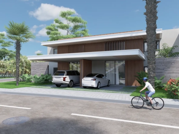 Turquesa Town 2 habitaciones moderna casa duplex en venta en Las Terrenas Samana con jardín privado