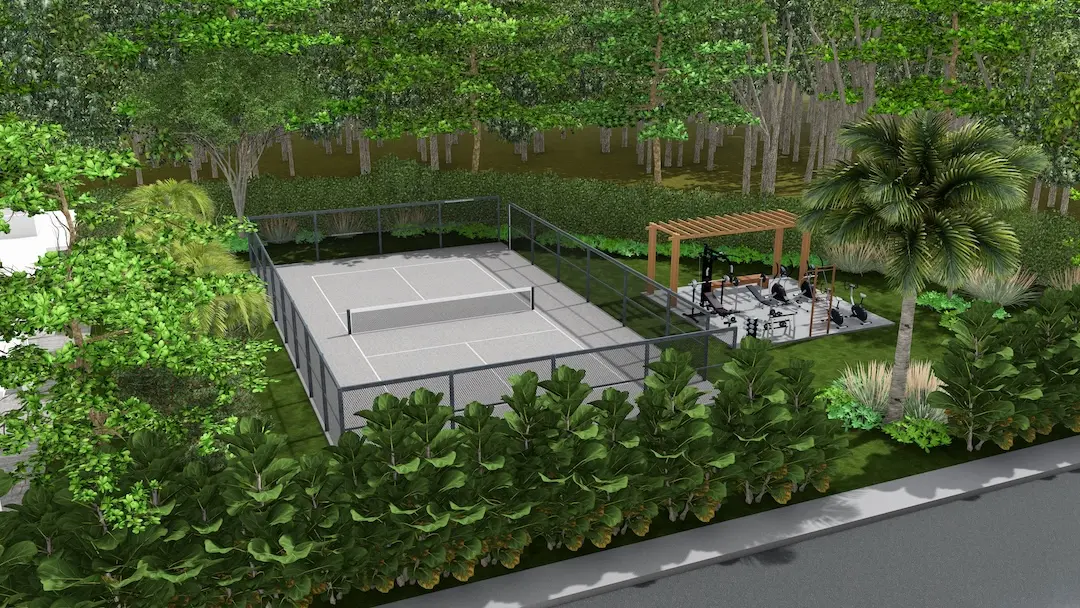 Villa Sole Mio, Punta Cana, Playa de Macao 15 Villas Sole Mio canchas de paddle y gimnasio al aire libre