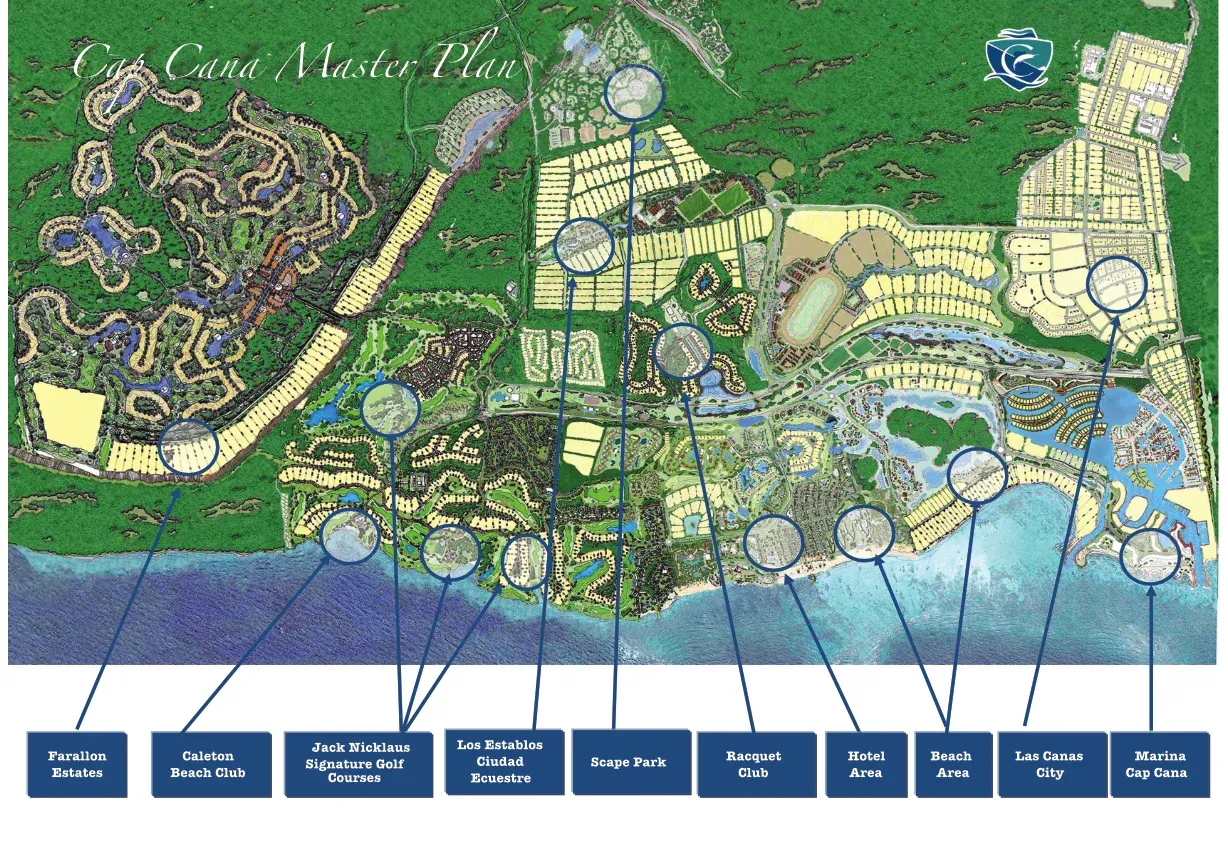 Mapa de la urbanización de Cap Cana
