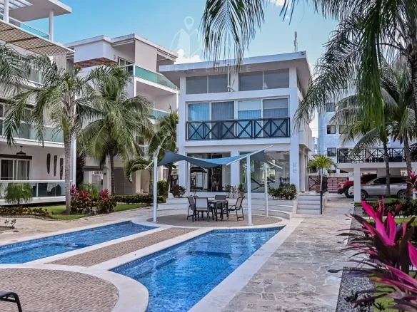 Costa Hermosa Residences 2 bedroom ground floor condo for sale in El Cortecito Punta Cana with private pool access