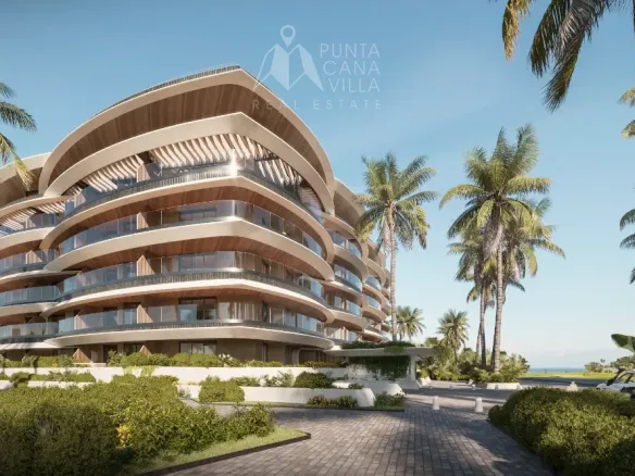 Puerto Marina Residences 1 Bedroom Apartment for sale in Cap Cana Marina with panoramic lake views and infinity pools.