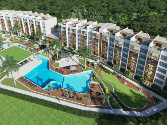 Vista Golf 1 Bedroom Penthouse for sale in Cap Cana with terrace and golf course views near Juanillo Beach