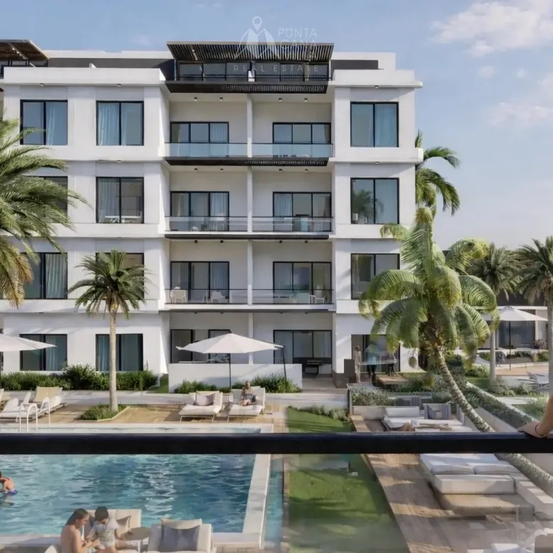 Gaya Cana 2 Bedroom Apartment for sale in Bavaro Punta Cana with private jacuzzi terrace and pool
