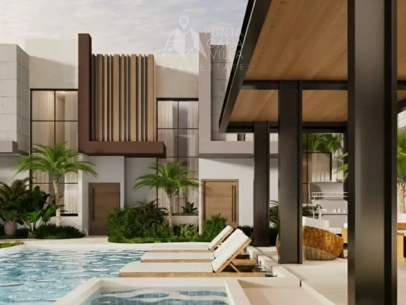Luna Valentina 1 Bedroom Townhouse for sale in Bavaro Punta Cana with private jacuzzi and rooftop terrace