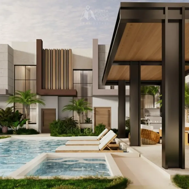 Casa duplex Luna Valentina de 1 habitación en venta en Bávaro, Punta Cana, con jacuzzi privado y terraza en la azotea