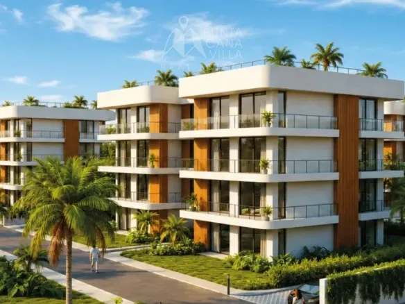 Emerald Green 1 Bedroom Penthouse for sale in Cabeza de Toro Punta Cana with private terrace and resort amenities