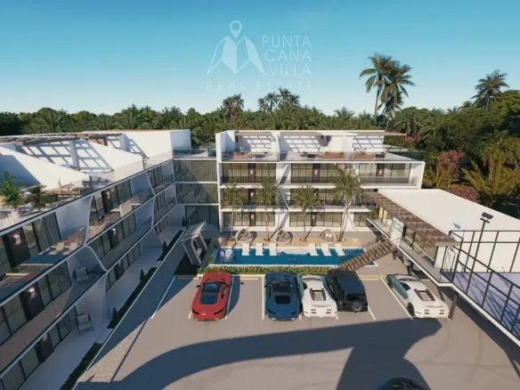 Apartamento de 2 habitaciones en UVE Residences en venta en Brisas de Punta Cana con piscina y servicios tipo resort
