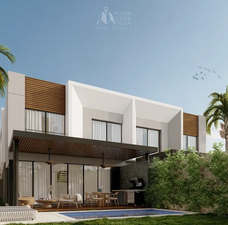 Casa de 3 habitaciones en venta en Ciudad Las Canas, Cap Cana, con piscina privada, gazebo y solárium