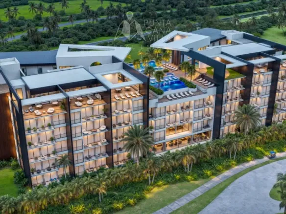 Aura del Mar 1 Bedroom Apartment for sale in Las Iguanas Cap Cana with golf course and beach access