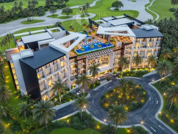 Aura del Mar 3 Bedroom Apartment for sale in Las Iguanas Cap Cana with terrace and golf views