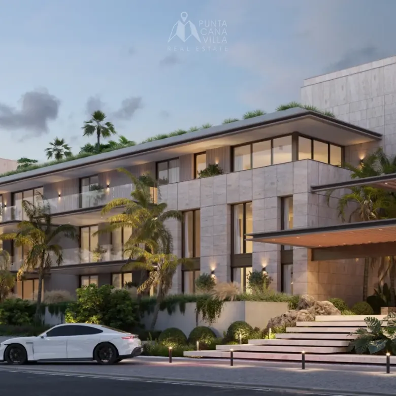 Appartement-terrasse de 2 chambres à vendre à Mina Residences, Las Iguanas Cap Cana, avec terrasse privée et piscine sur le toit