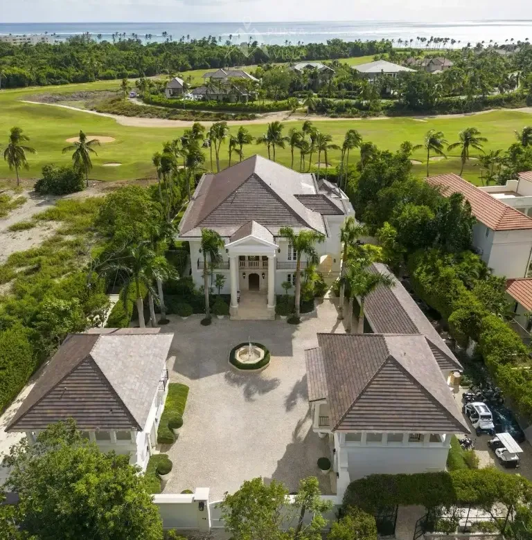 Arrecife Villa Punta Cana furnished seven bedroom golf front estate with pool