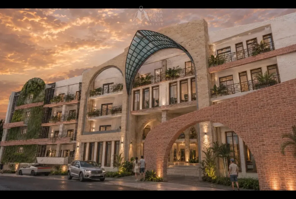 Modern building entrance and lobby area