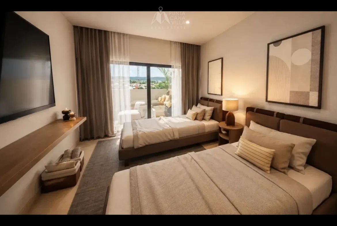 Primary bedroom with ample natural light