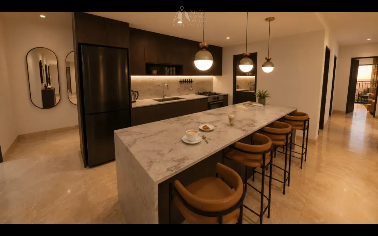 High-end stainless steel appliances in the kitchen
